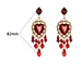 All-purpose heart-shaped dangling stainless steel earrings and necklace